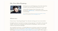 Desktop Screenshot of alexrattray.com